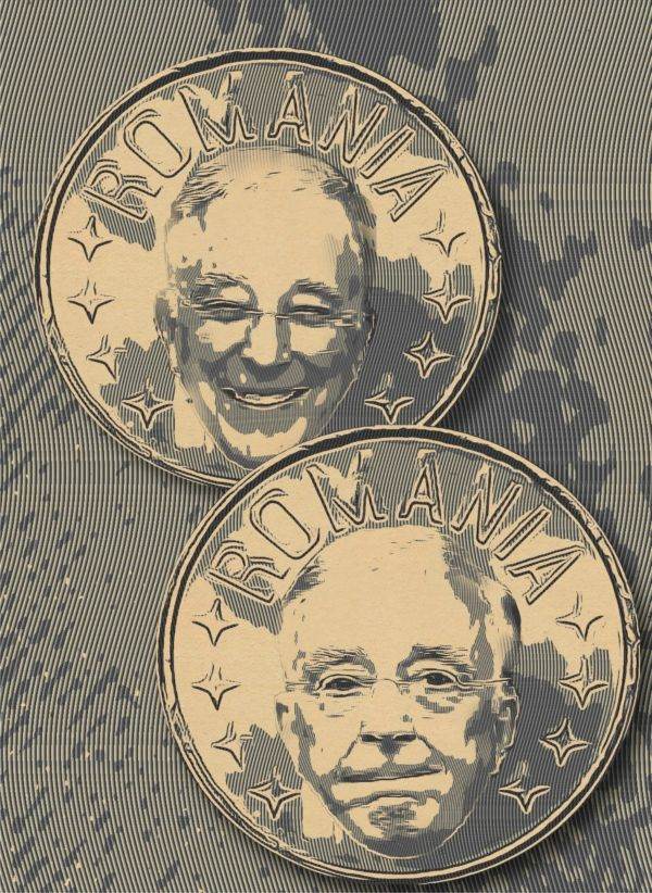 Aversul şi reversul monedei naţionale. Ilustraţie de MAKE Aversul şi reversul monedei naţionale. Ilustraţie de MAKE